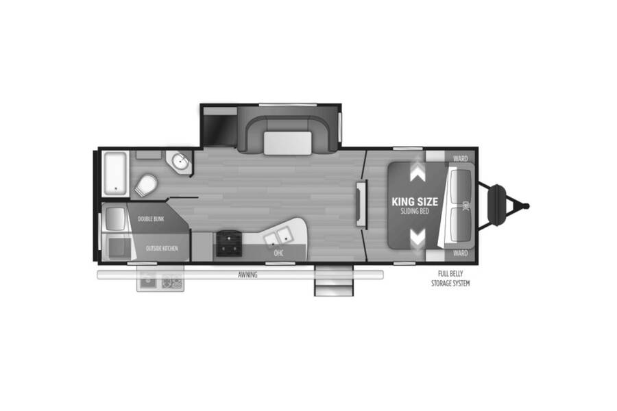 2022 Cruiser RV MPG Ultra-Lite 2500BH  at Chuck's RV Sales STOCK# 97020 Floor plan Layout Photo