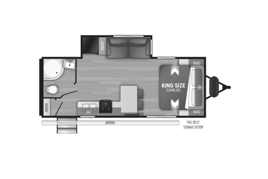 2022 Cruiser RV MPG Ultra-Lite 2100RB Travel Trailer at Chuck's RV Sales STOCK# 8587 Floor plan Layout Photo