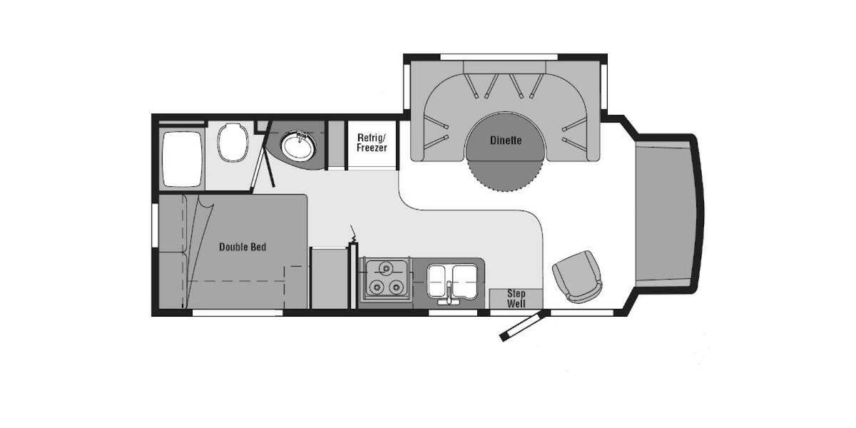 2006 Winnebago Cambria Ford E-450 26A Class C at Chuck's RV Sales STOCK# ST71020 Floor plan Layout Photo